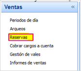 Visualización de reservas en el BackOffice