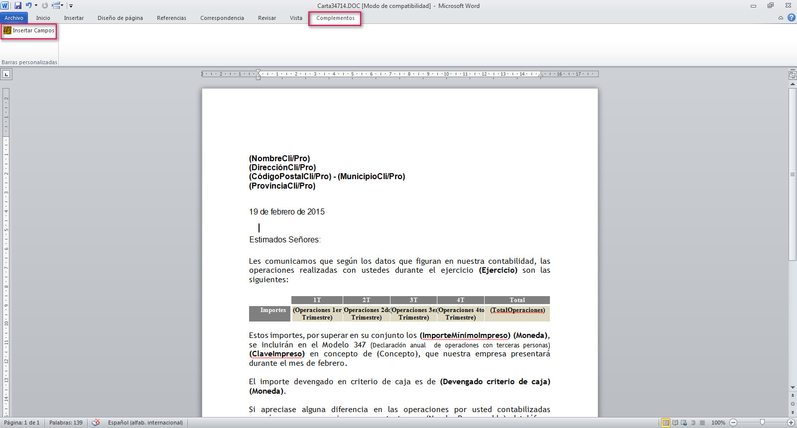 Modelo 347 Carta De Comprobaci n Modelo 347 Carta De Comprobaci n