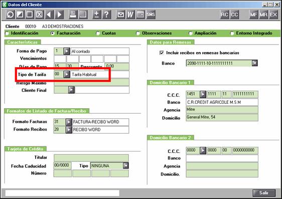 Datos clientes