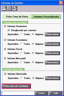 listado de gestión
