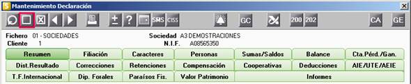 Mantenimiento declaración