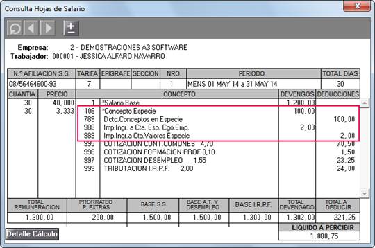 Concepto En Especie Crear Y Visualizar En Hoja De Salario