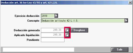 Deducción articulo 36