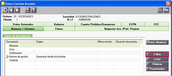 Datos Cuentas Anuales