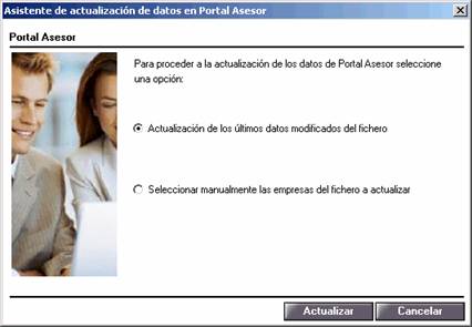 Asistente de actualización de datos en Portal Asesor
