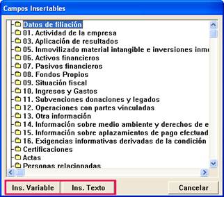 Campos insertables