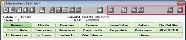 Mantenimiento Declaración