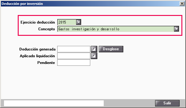 Deduccion por inversion