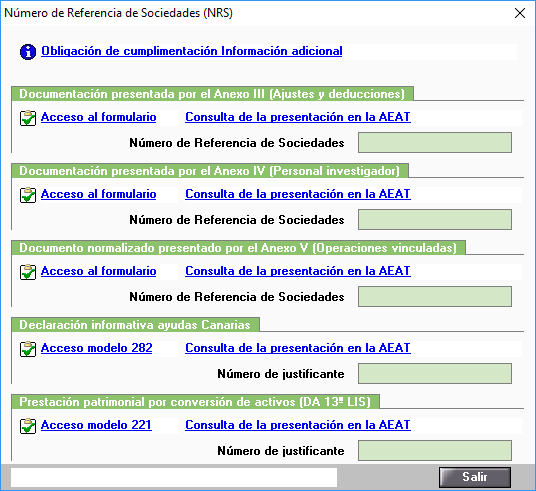 Numero de Referencia de Sociedades NRS