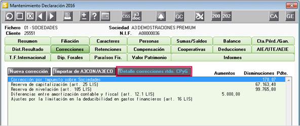 correcciones cumplimentadas