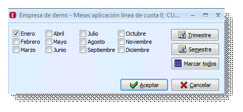 Meses línea