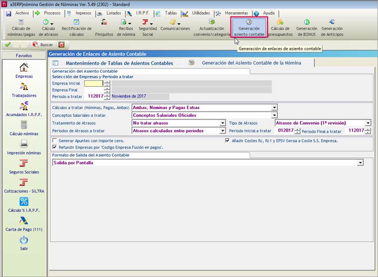 Configuracion Y Generacion De Asientos Contables