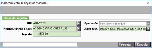 Mantenimiento de Registros Manuales