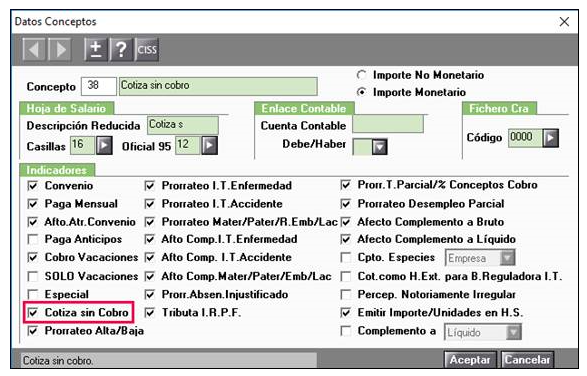 forzar base cotizacion