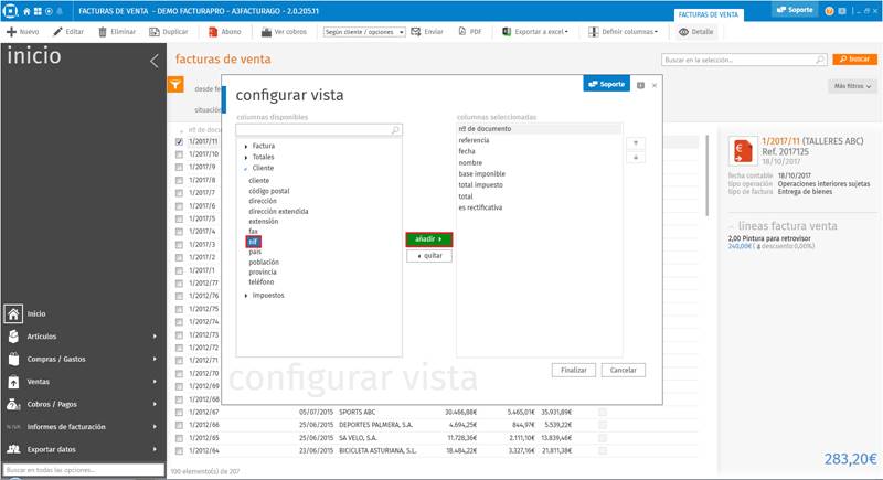 Configurar vista