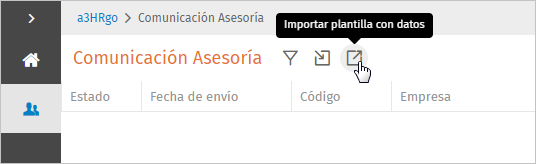 menu importar plantilla con datos