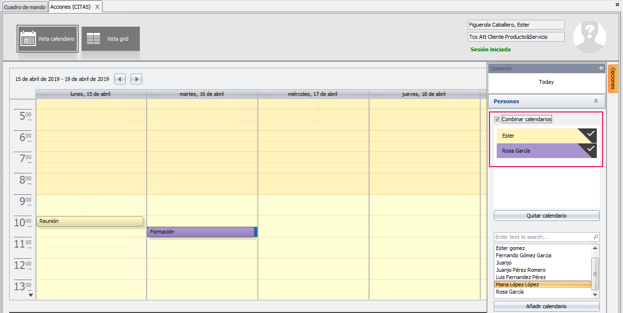 combinar calendarios