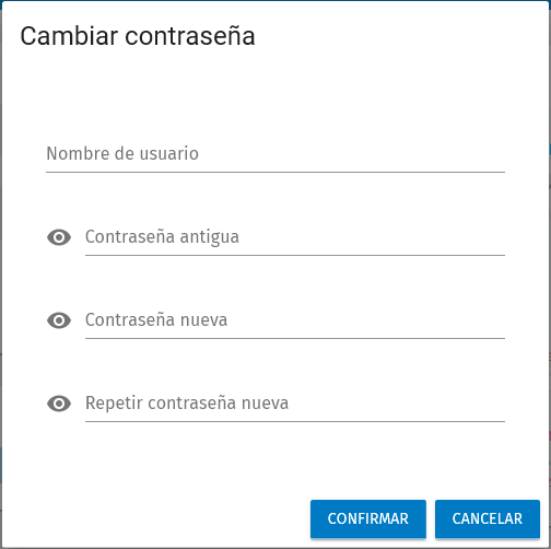 cambiar password
