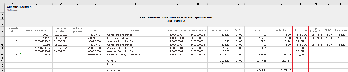 Importia Excel Operacion