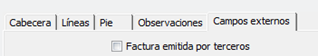 factura emitida terceros compra