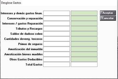 gastos local