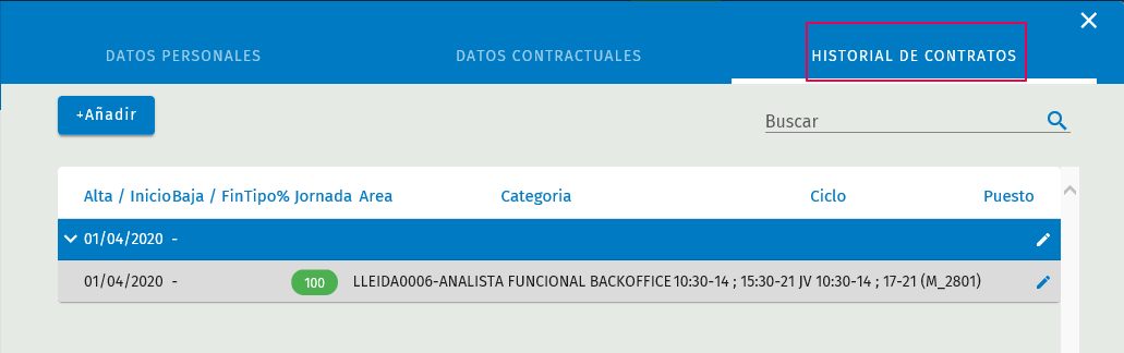 historial contratos