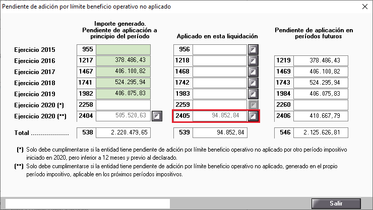 Pendiente de adicion por limite beneficio operativo no aplicado Automaticos