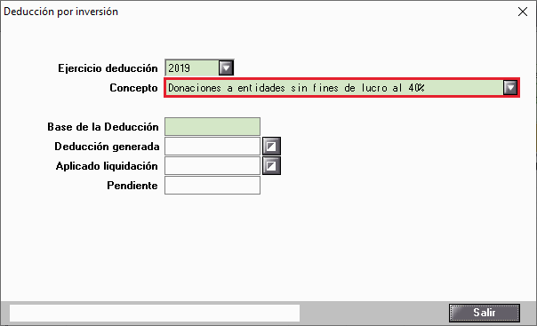 Donacion a entidades sin fines de lucro al 40 por 100