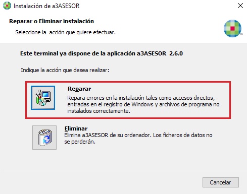 a3asesor reparar
