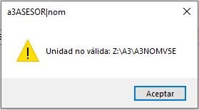 unidad no valida