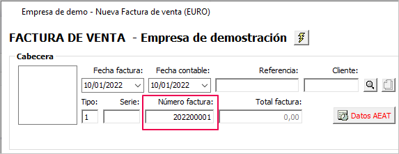 numero factura