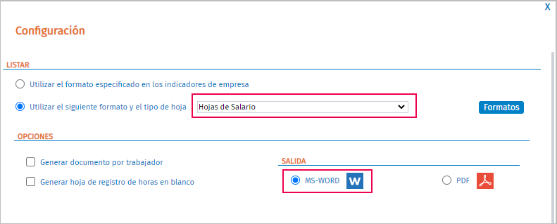 tipo de salida MS_WORD