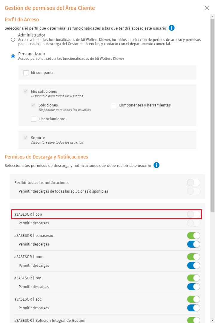 Permisos de Descarga y Notificaciones No recibir Notificaciones de una solucion