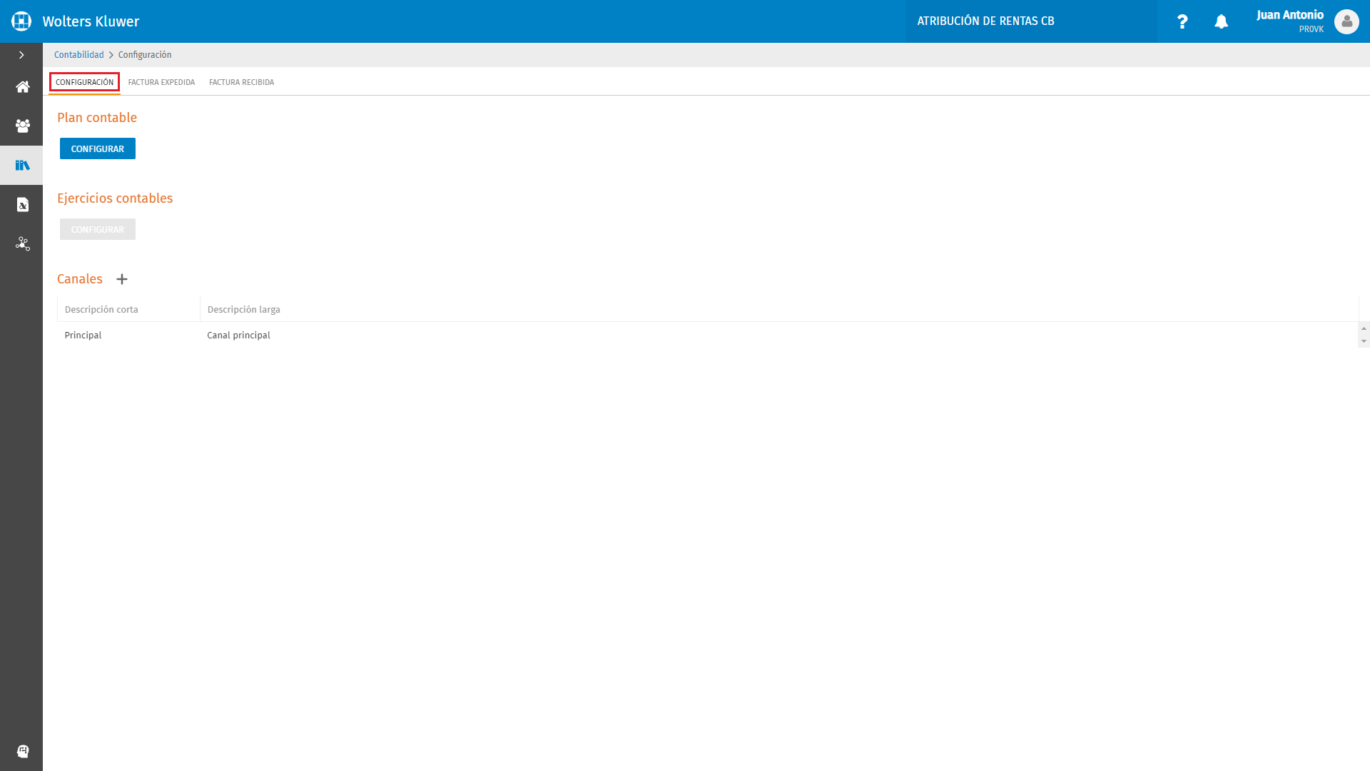 Atribucion de Rentas Configuracion contable configuracion