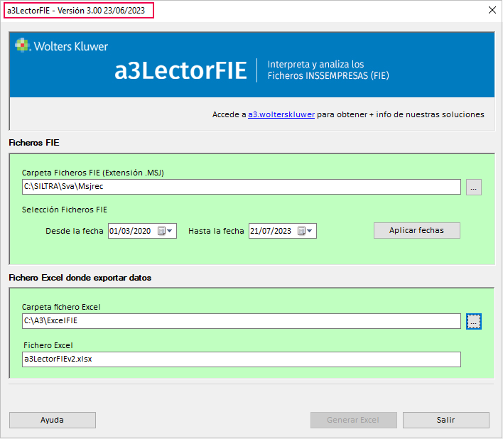 No puedo leer los ficheros FIE, ¿qué puedo comprobar?