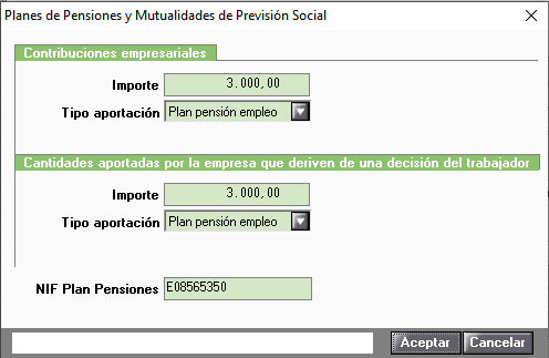 RT Planes de pensiones y Mutualidades de Prevision Social Desglose Ampliado