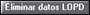 Eliminar datos LOPD