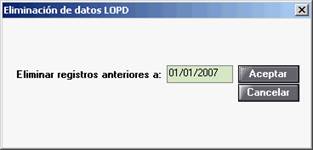 Eliminación de datos LOPD