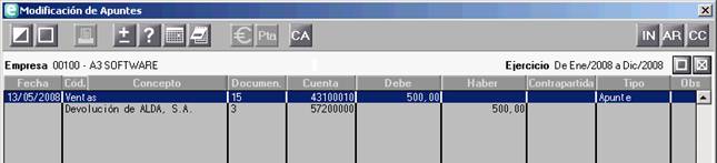 Mantenimiento de Apuntes