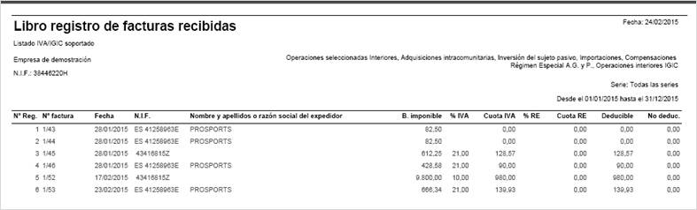 Listado De Iva Igic Soportado