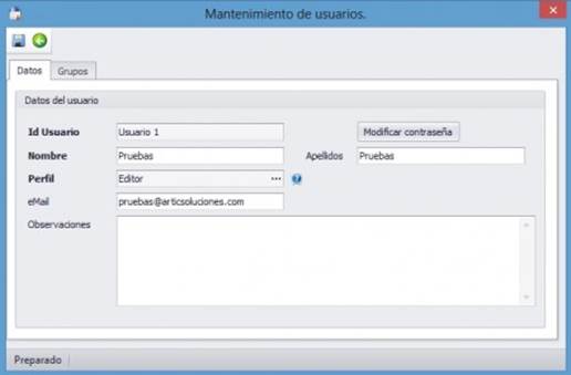 Editar Datos de Usuario