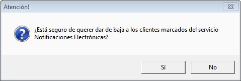 baja clientes