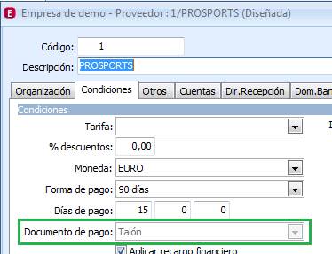 Ficha de proveedor
