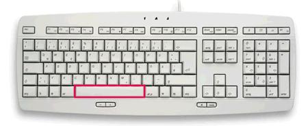 Barra espaciadora teclado