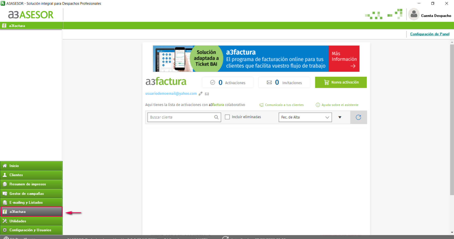 opcion a3factura