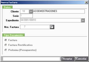nueva factura