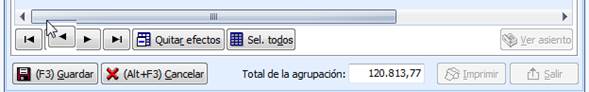 Total de la agrupación