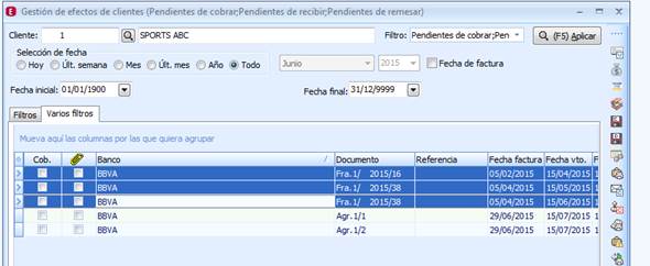 Agrupaciones de nuevo cliente o proveedor