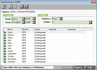 Exportar Datos a A3ERP