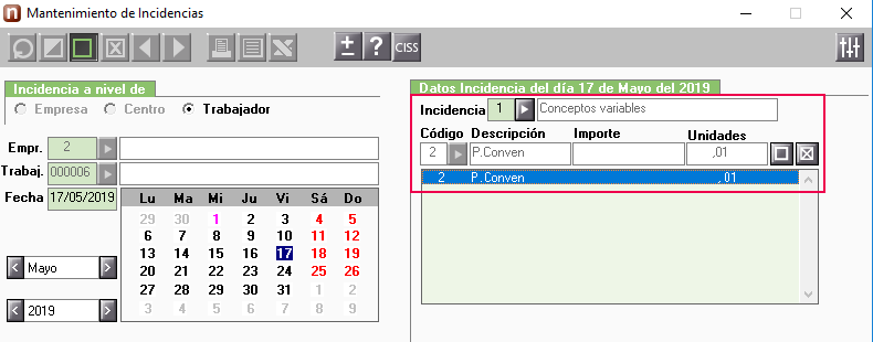 anulacion concepto retribuido